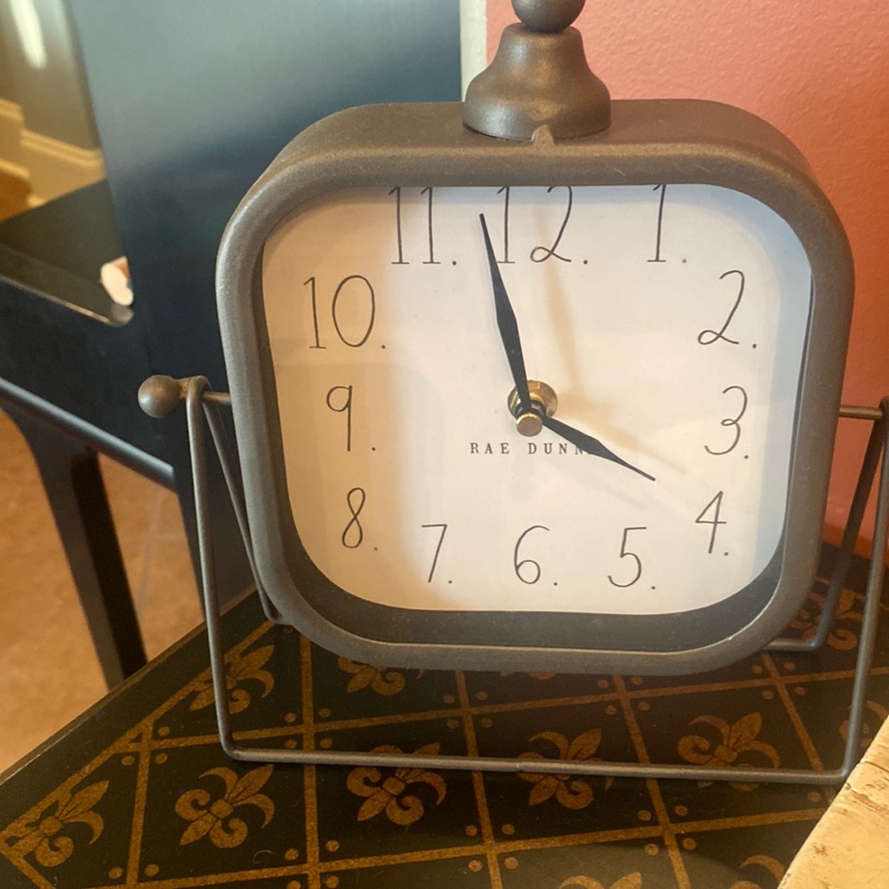 Rae Dunn metal clock